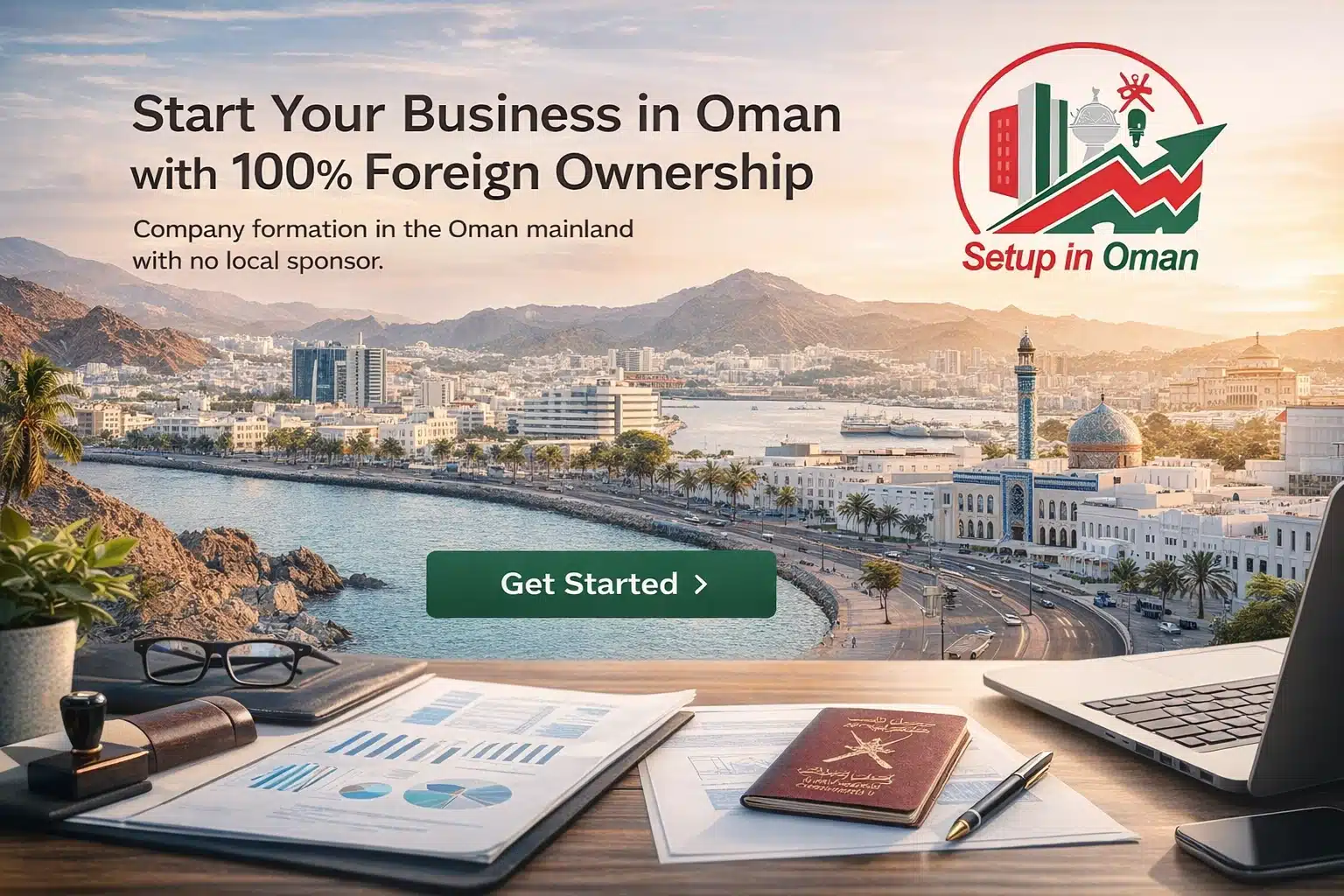 Company formation in Oman — Muscat skyline